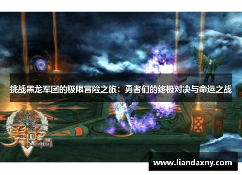 挑战黑龙军团的极限冒险之旅：勇者们的终极对决与命运之战